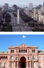 Casa rosada y Obelisco, Buenos Aires